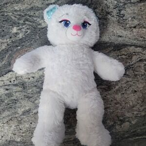 Build A Bear Workshop BAB Disney Frozen Elsa White Sparkly Plush Teddy Bear 16"